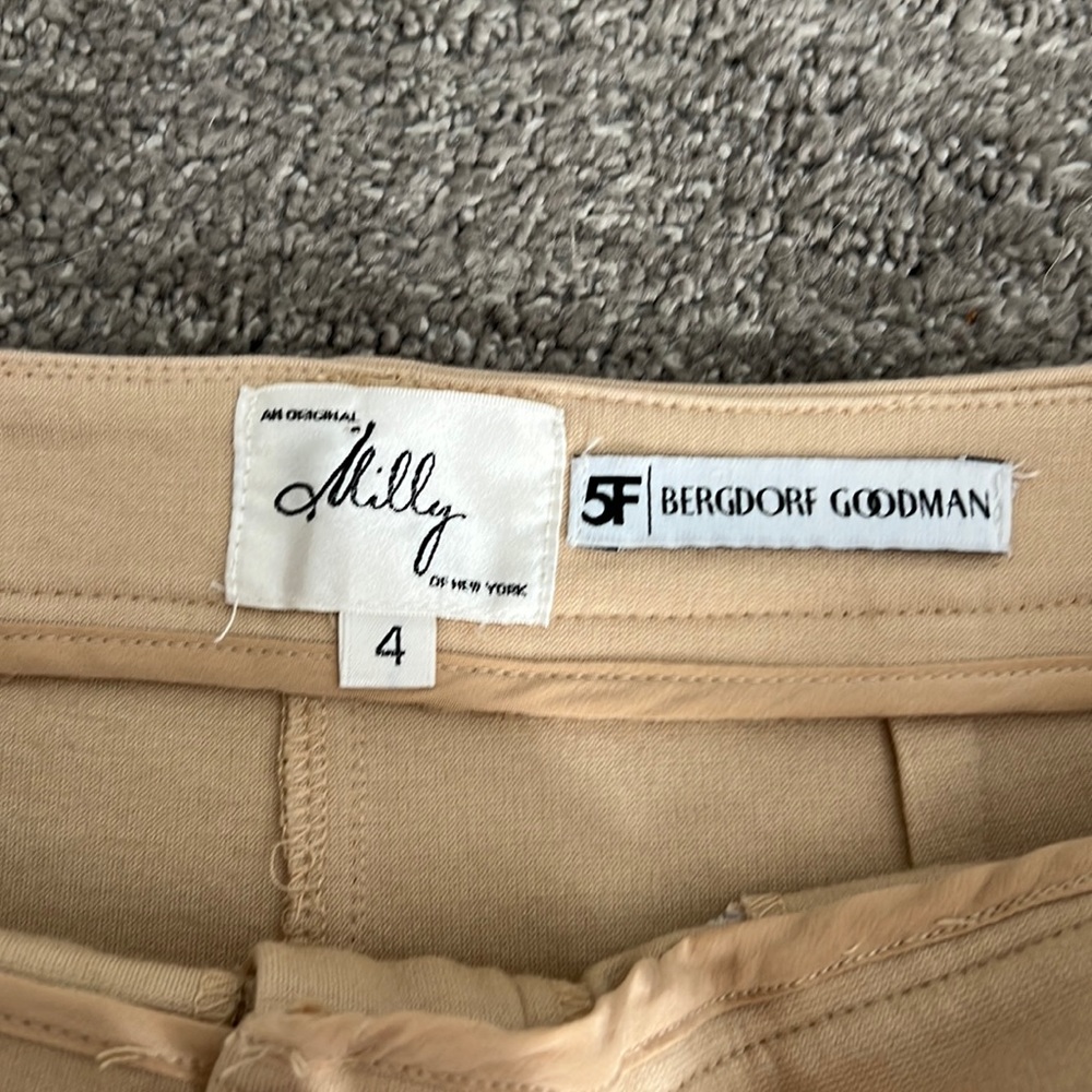 Milly of new york. 5F bergdorf of goodman size 4 tan riding pants